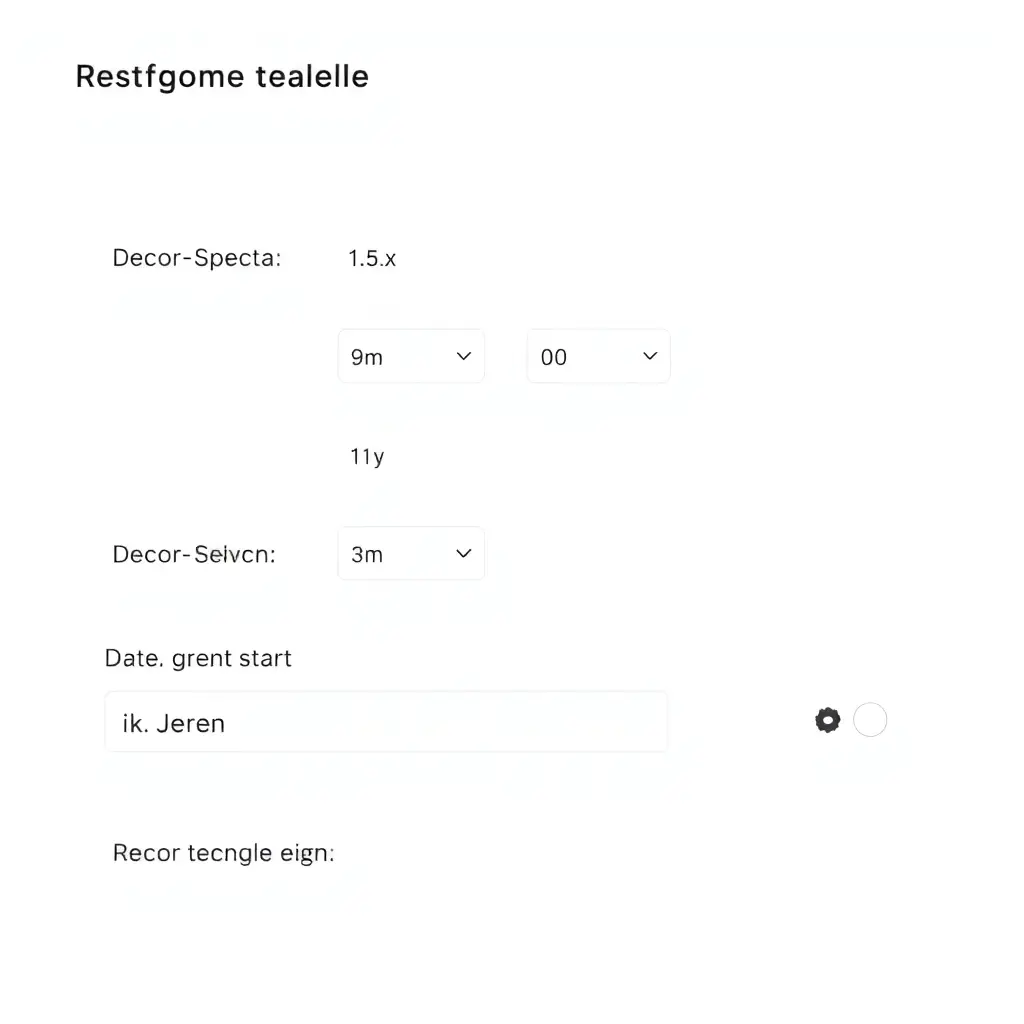 A screen with sparesly spaced text on a white background