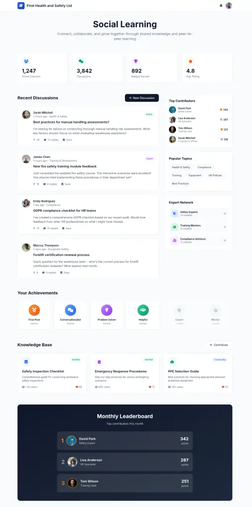 A screenshot of Nuerofy's social learning interface