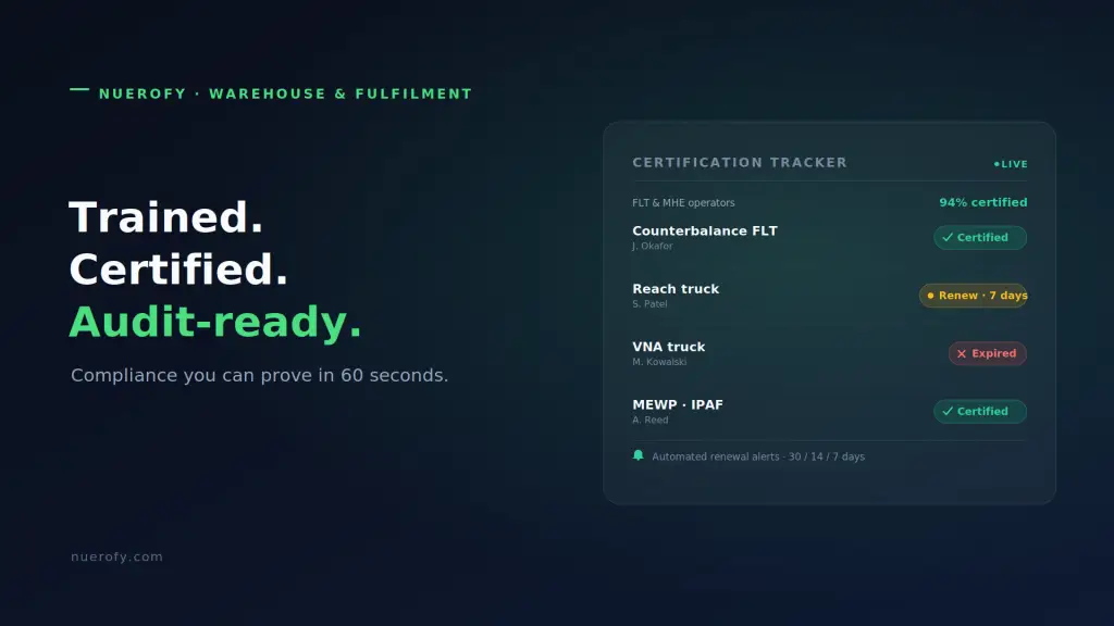 Warehouse training header image